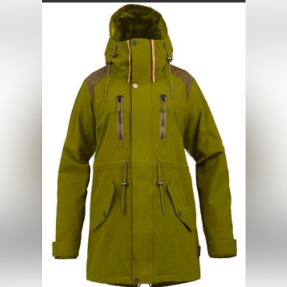 Burton L.A.M.B. Army Green Parka Jacket RARE